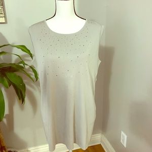 Pleinair sweater and skirt set with rhinestones